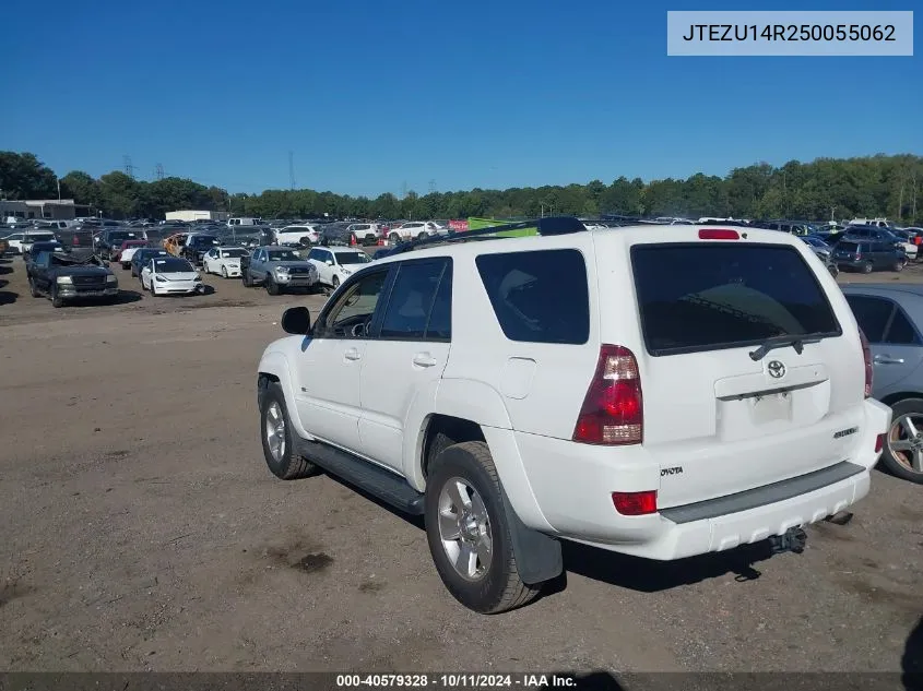 2005 Toyota 4Runner Sr5 V6 VIN: JTEZU14R250055062 Lot: 40579328