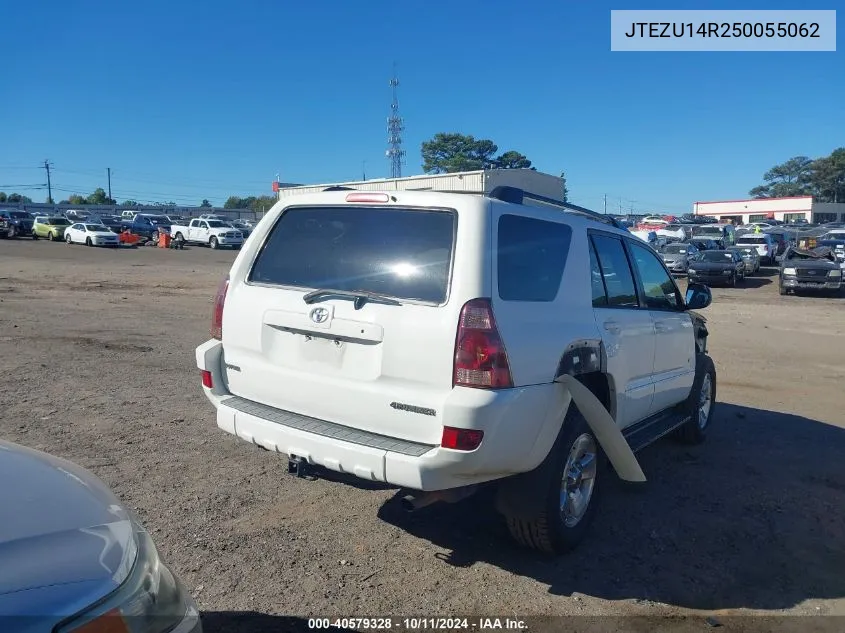 2005 Toyota 4Runner Sr5 V6 VIN: JTEZU14R250055062 Lot: 40579328