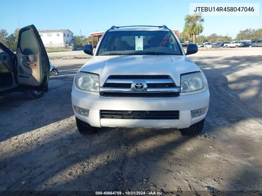 2005 Toyota 4Runner Sr5 V6 VIN: JTEBU14R458047046 Lot: 40664759