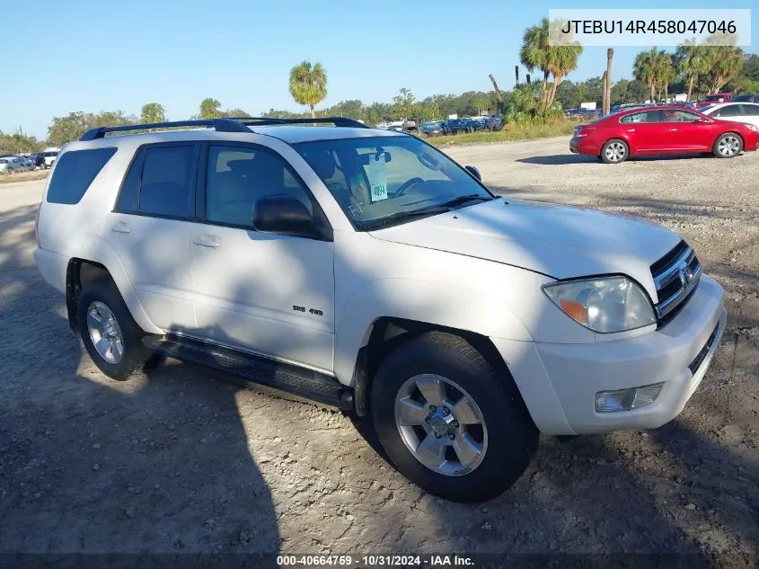 2005 Toyota 4Runner Sr5 V6 VIN: JTEBU14R458047046 Lot: 40664759