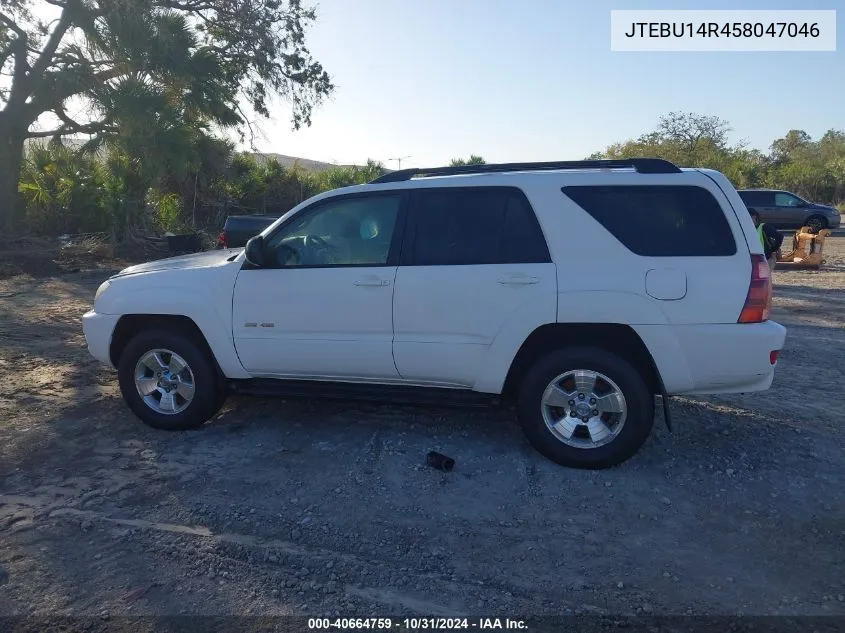 2005 Toyota 4Runner Sr5 V6 VIN: JTEBU14R458047046 Lot: 40664759