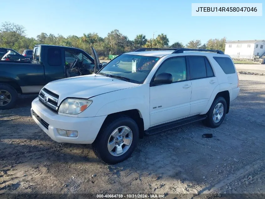 2005 Toyota 4Runner Sr5 V6 VIN: JTEBU14R458047046 Lot: 40664759