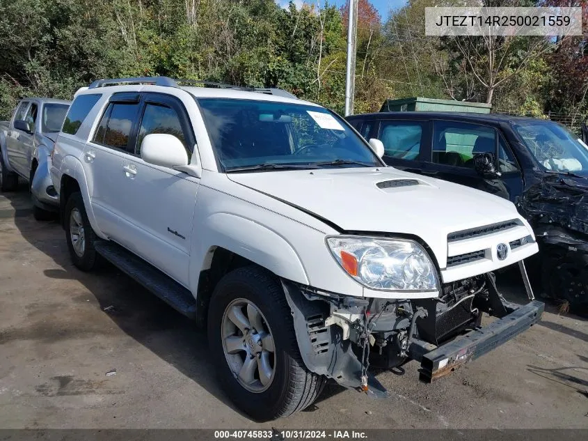 2005 Toyota 4Runner Sr5 Sport V8 VIN: JTEZT14R250021559 Lot: 40745833