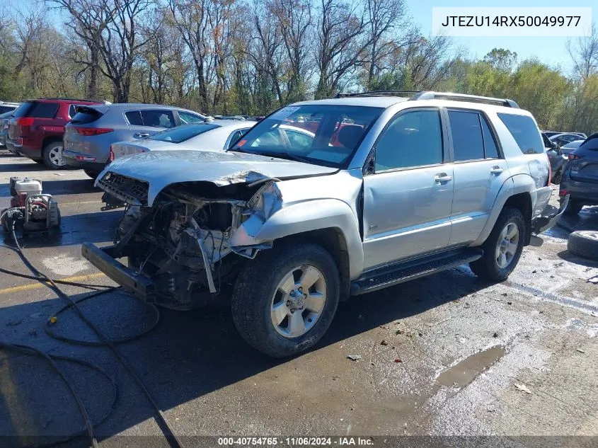 2005 Toyota 4Runner Sr5 V6 VIN: JTEZU14RX50049977 Lot: 40754765