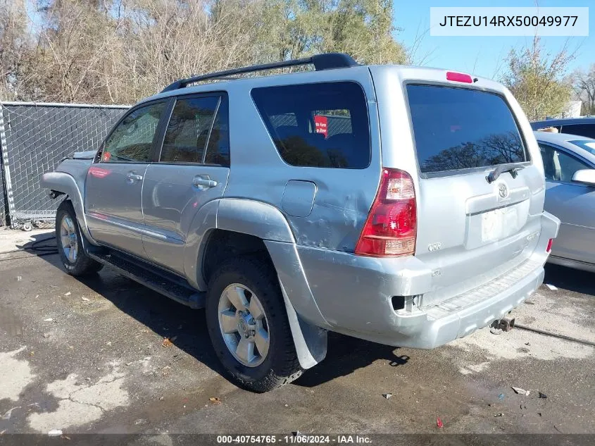 2005 Toyota 4Runner Sr5 V6 VIN: JTEZU14RX50049977 Lot: 40754765