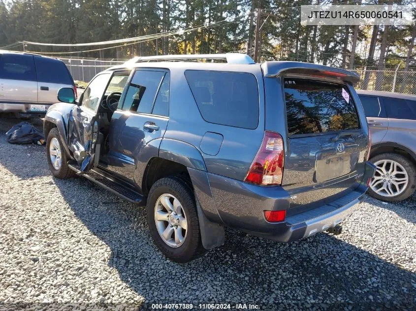 2005 Toyota 4Runner Sr5 Sport V6 VIN: JTEZU14R650060541 Lot: 40767389