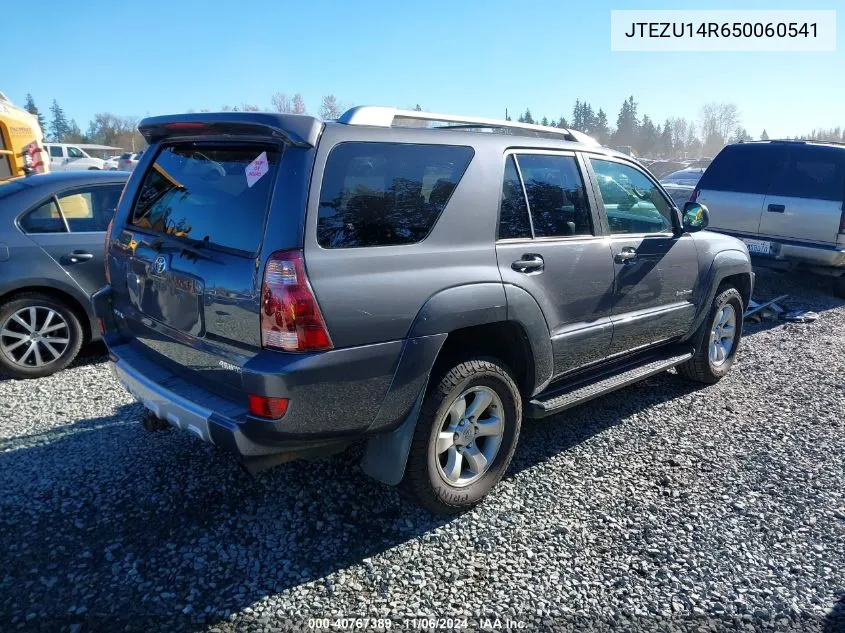 2005 Toyota 4Runner Sr5 Sport V6 VIN: JTEZU14R650060541 Lot: 40767389