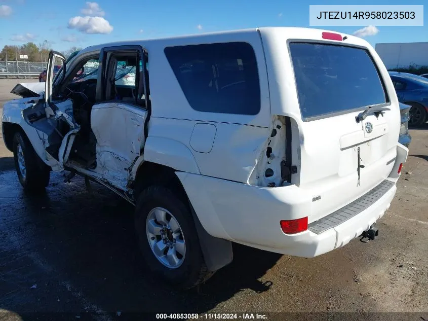 2005 Toyota 4Runner Sr5 V6 VIN: JTEZU14R958023503 Lot: 40853058