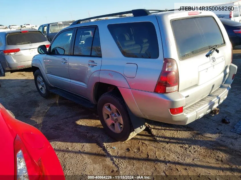 2005 Toyota 4Runner Sr5 V6 VIN: JTEBU14R350068260 Lot: 40864226