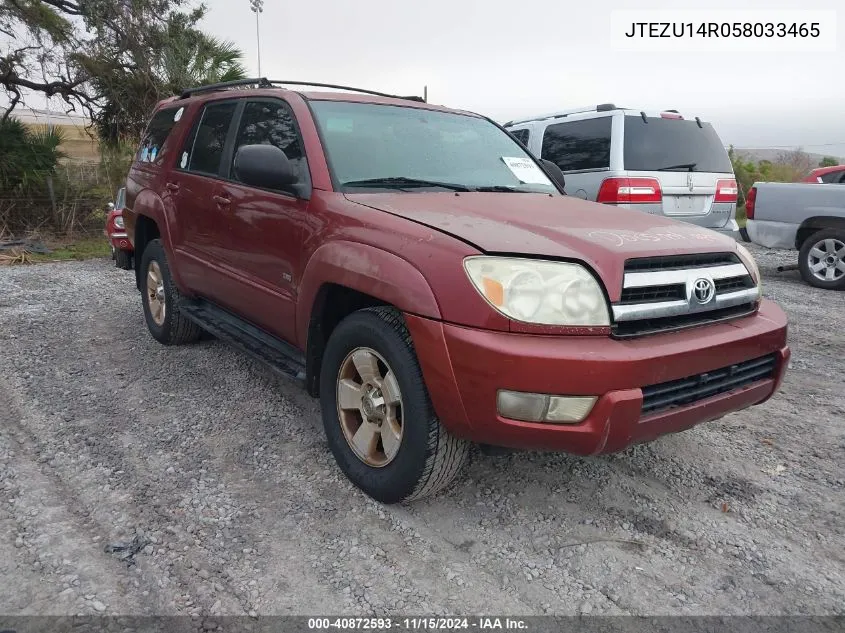 2005 Toyota 4Runner Sr5 V6 VIN: JTEZU14R058033465 Lot: 40872593