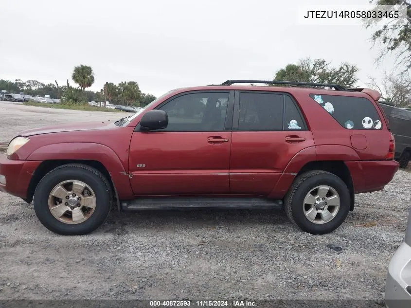 2005 Toyota 4Runner Sr5 V6 VIN: JTEZU14R058033465 Lot: 40872593