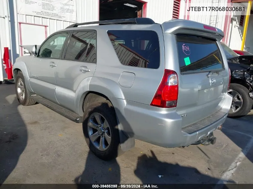 JTEBT17R068030681 2006 Toyota 4Runner Limited V8