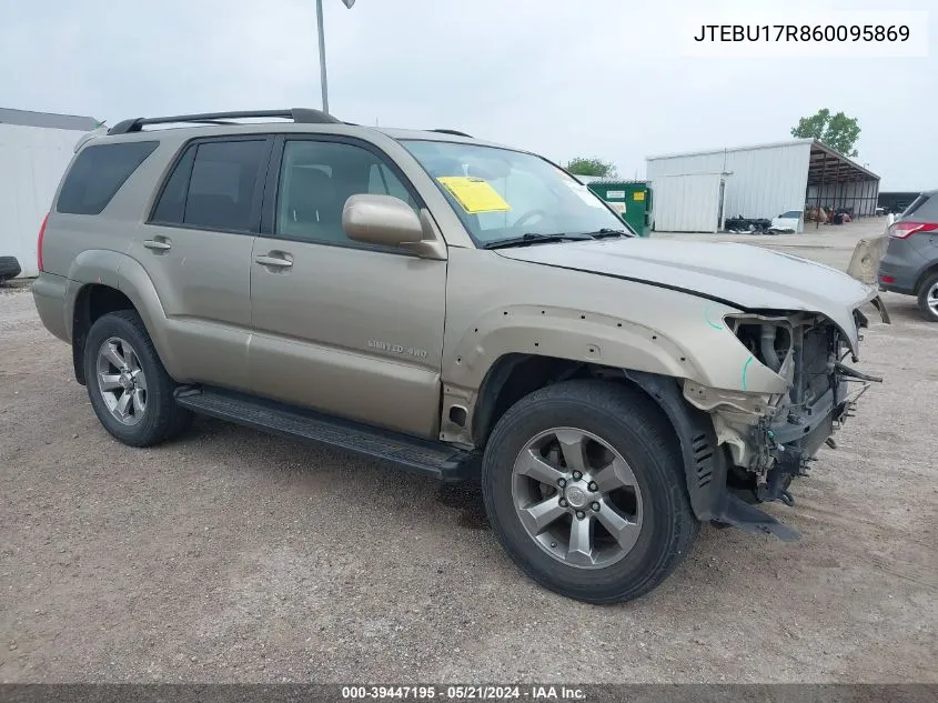 JTEBU17R860095869 2006 Toyota 4Runner Limited V6