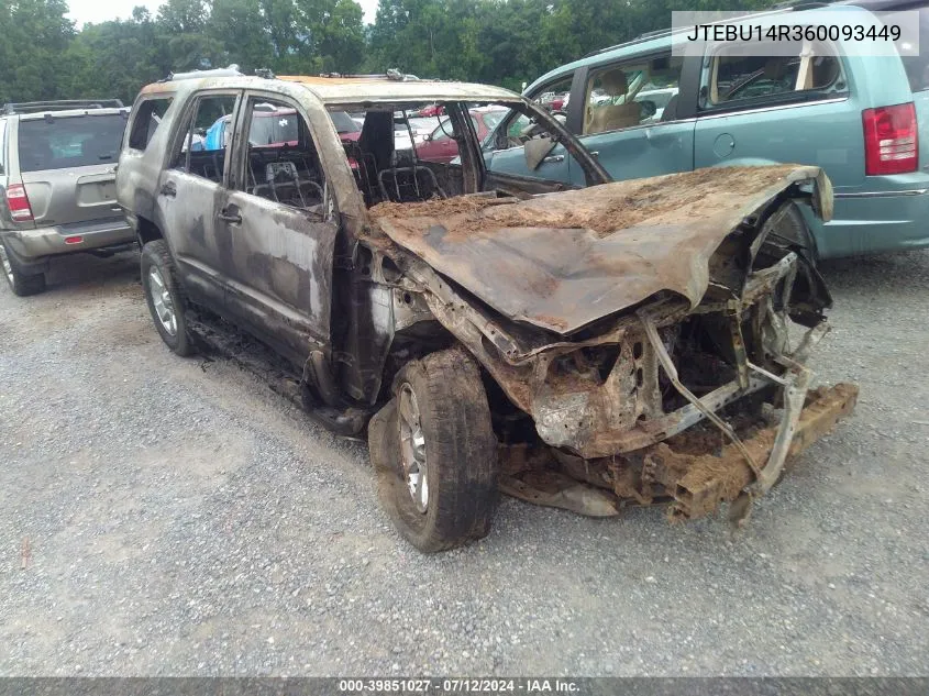 2006 Toyota 4Runner Sr5 V6 VIN: JTEBU14R360093449 Lot: 39851027