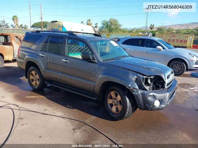 2006 Toyota 4Runner Sr5 V6 VIN: JTEZU14R568046309 Lot: 40032455