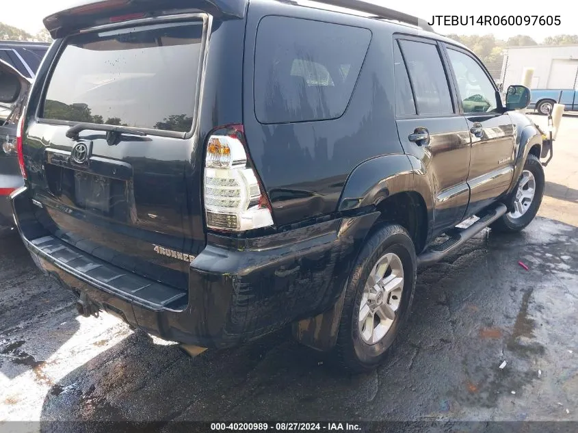 JTEBU14R060097605 2006 Toyota 4Runner Sr5 Sport V6