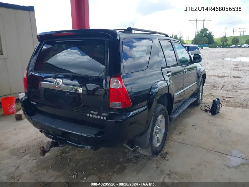 2006 Toyota 4Runner Sr5 V6 VIN: JTEZU14R468056538 Lot: 40205528