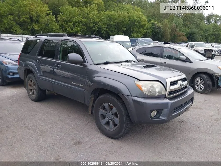 2006 Toyota 4Runner Sr5 Sport V8 VIN: JTEBT14R868033011 Lot: 40208648