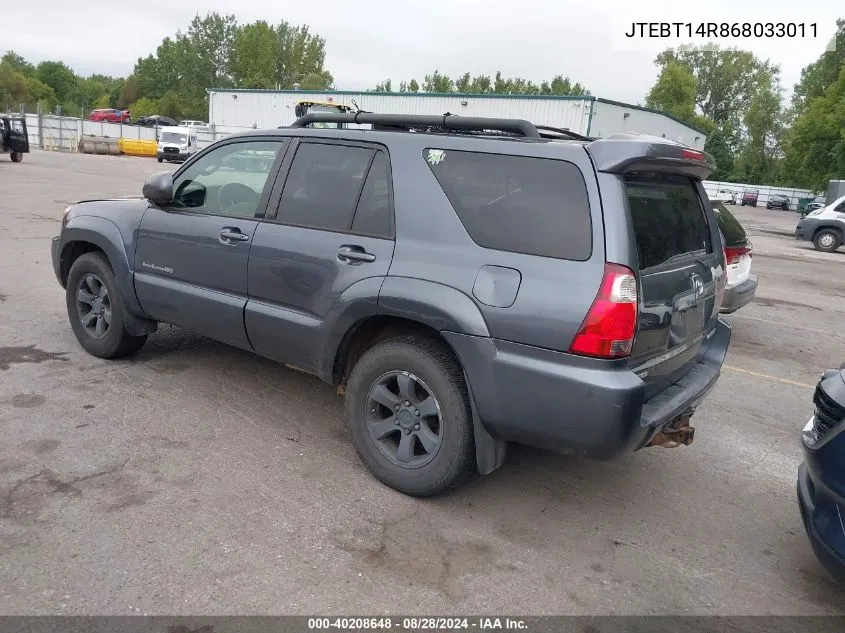 2006 Toyota 4Runner Sr5 Sport V8 VIN: JTEBT14R868033011 Lot: 40208648