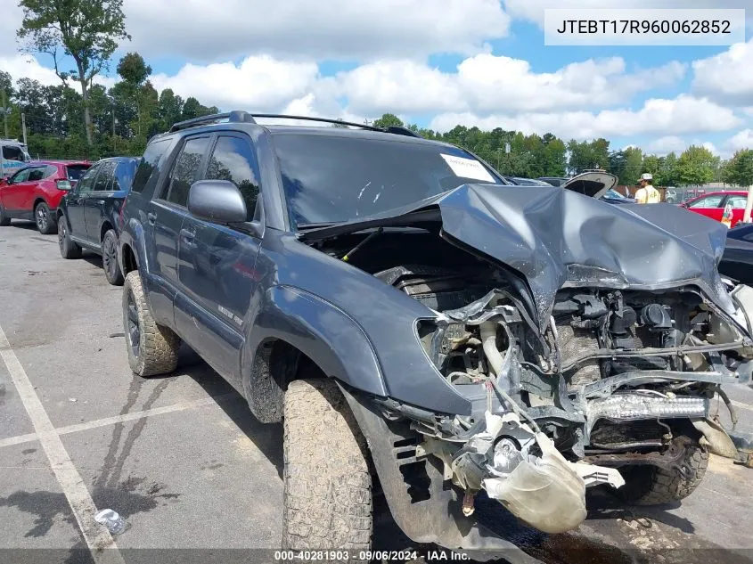 JTEBT17R960062852 2006 Toyota 4Runner Limited V8