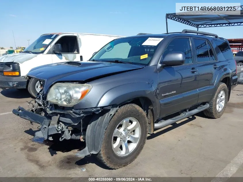 2006 Toyota 4Runner Sr5 Sport V8 VIN: JTEBT14R668031225 Lot: 40288060