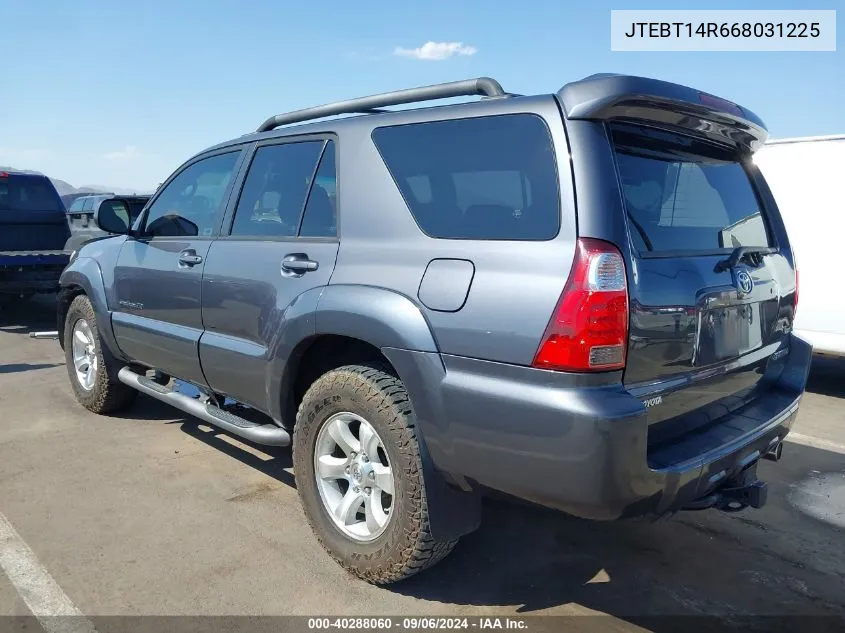 2006 Toyota 4Runner Sr5 Sport V8 VIN: JTEBT14R668031225 Lot: 40288060