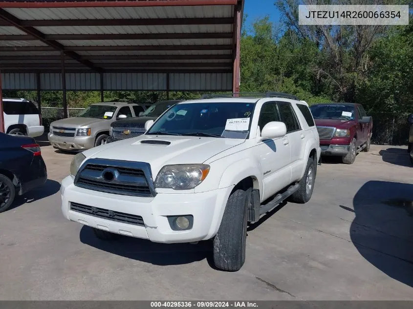 2006 Toyota 4Runner Sr5 Sport V6/Sr5 V6 VIN: JTEZU14R260066354 Lot: 40295336