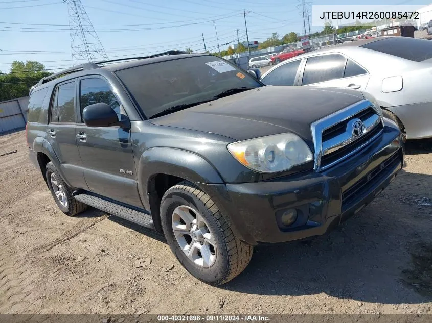 2006 Toyota 4Runner Sr5/Sport VIN: JTEBU14R260085472 Lot: 40321698