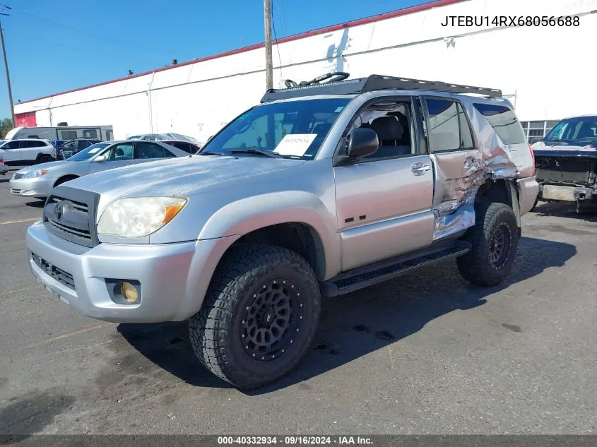 2006 Toyota 4Runner Sr5 V6 VIN: JTEBU14RX68056688 Lot: 40332934