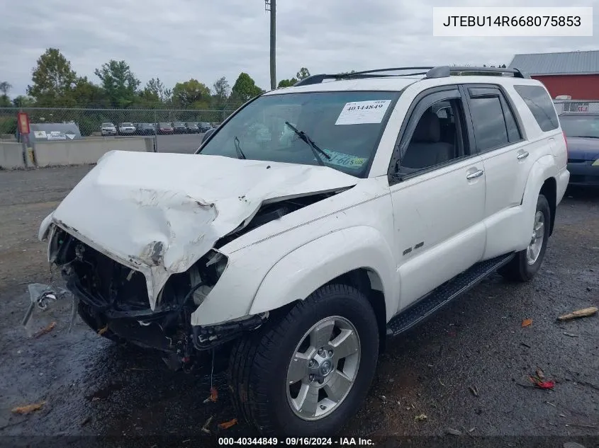 2006 Toyota 4Runner Sr5/Sport VIN: JTEBU14R668075853 Lot: 40344849