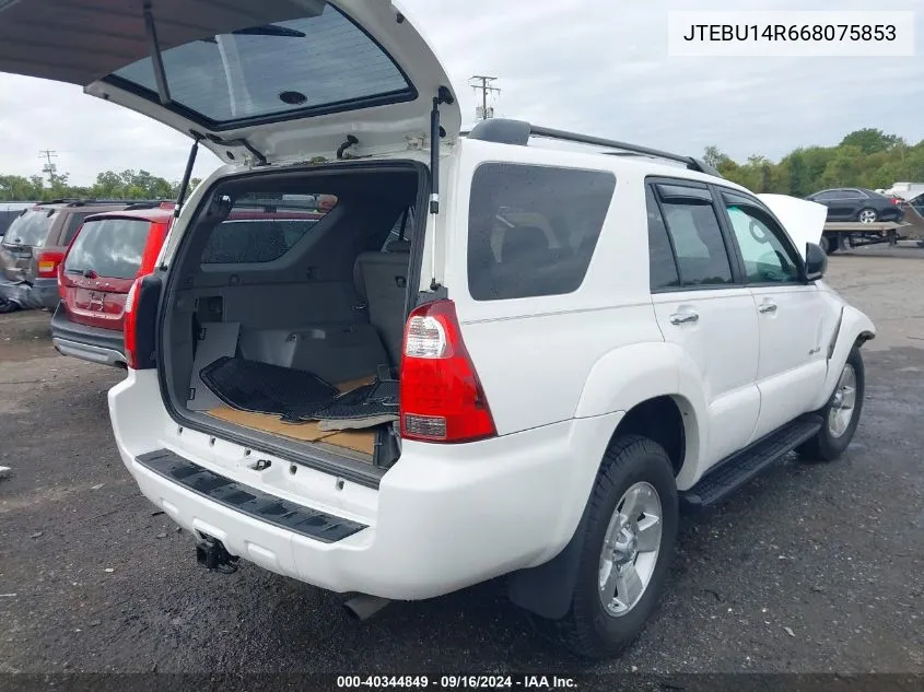 2006 Toyota 4Runner Sr5/Sport VIN: JTEBU14R668075853 Lot: 40344849