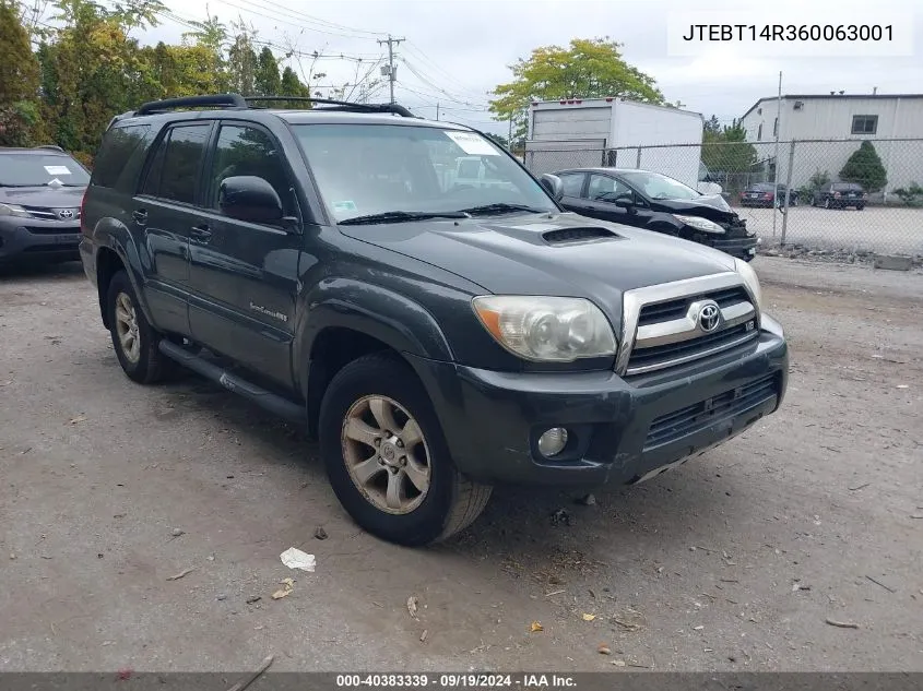 2006 Toyota 4Runner Sr5 Sport V8 VIN: JTEBT14R360063001 Lot: 40383339