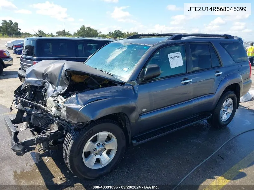 2006 Toyota 4Runner Sr5 V6 VIN: JTEZU14R568045399 Lot: 40391096