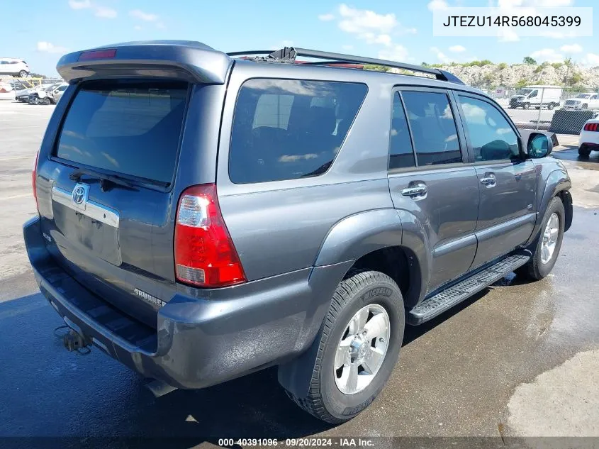 2006 Toyota 4Runner Sr5 V6 VIN: JTEZU14R568045399 Lot: 40391096