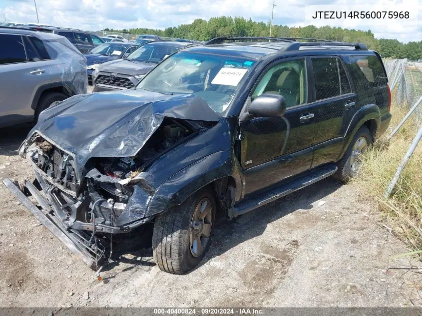 2006 Toyota 4Runner Sr5 V6 VIN: JTEZU14R560075968 Lot: 40400824