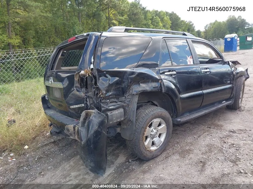 2006 Toyota 4Runner Sr5 V6 VIN: JTEZU14R560075968 Lot: 40400824