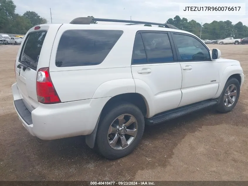 JTEZU17R960076617 2006 Toyota 4Runner Limited V6