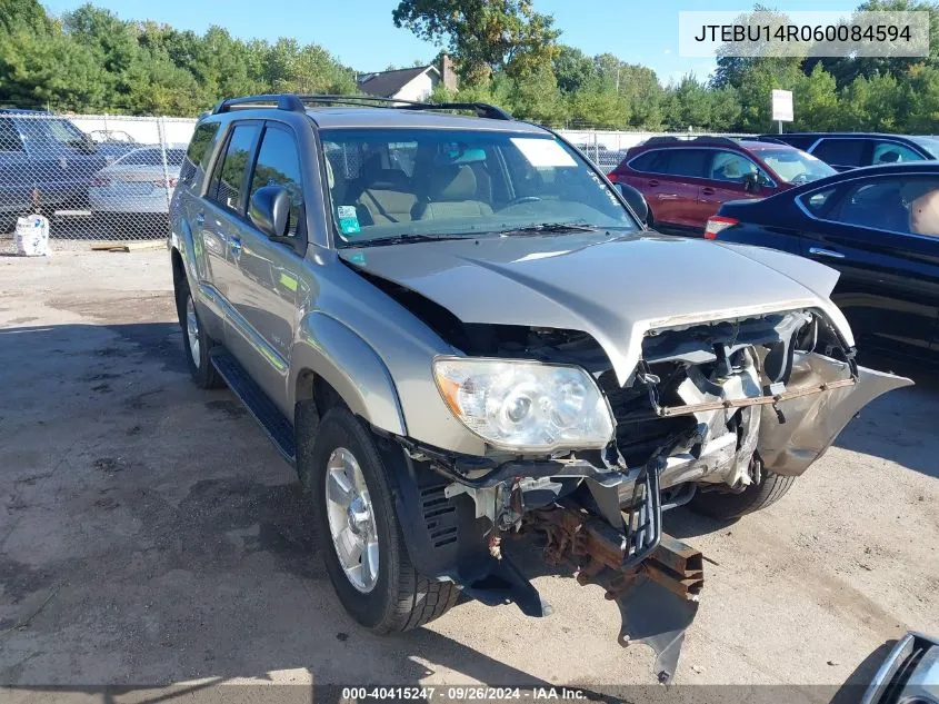 2006 Toyota 4Runner Sr5 V6 VIN: JTEBU14R060084594 Lot: 40415247