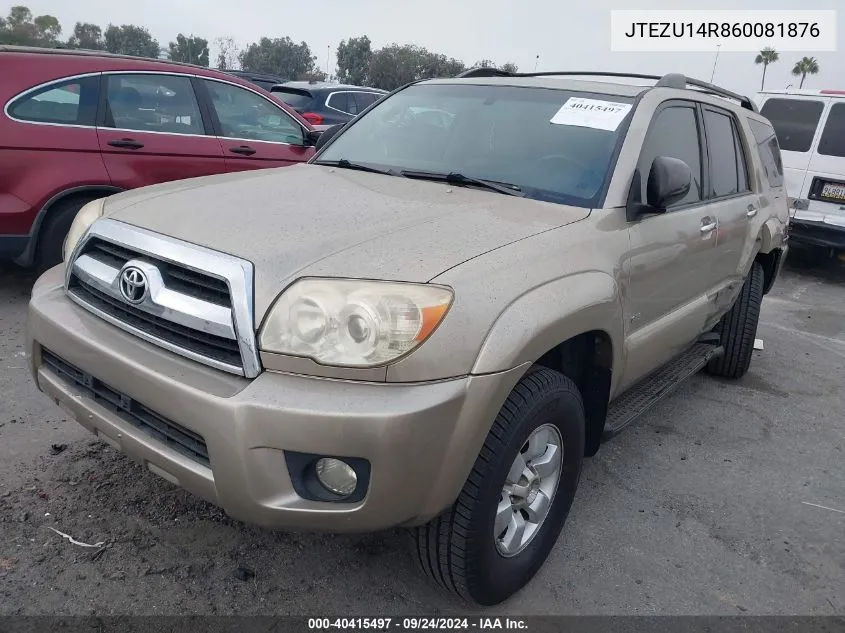 JTEZU14R860081876 2006 Toyota 4Runner Sr5/Sport