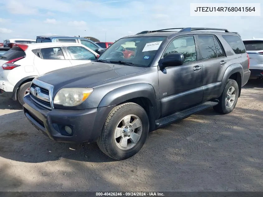 2006 Toyota 4Runner Sr5 V6 VIN: JTEZU14R768041564 Lot: 40426246