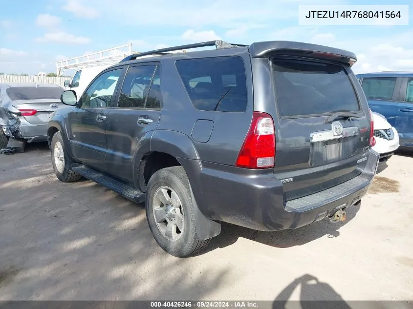 2006 Toyota 4Runner Sr5 V6 VIN: JTEZU14R768041564 Lot: 40426246