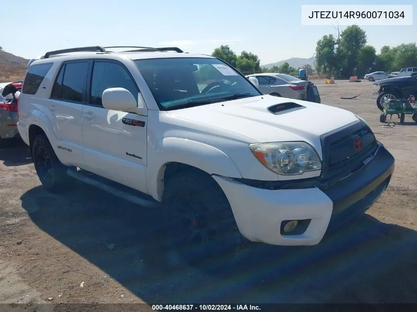 JTEZU14R960071034 2006 Toyota 4Runner Sr5 Sport V6