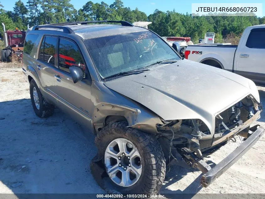 JTEBU14R668060723 2006 Toyota 4Runner Sr5 V6