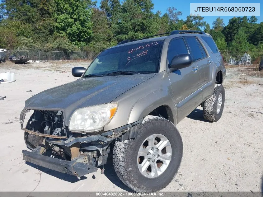 2006 Toyota 4Runner Sr5 V6 VIN: JTEBU14R668060723 Lot: 40482892