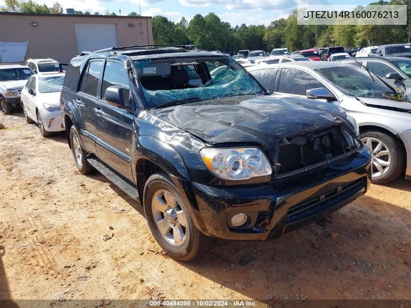 2006 Toyota 4Runner Sr5 V6 VIN: JTEZU14R160076213 Lot: 40494095