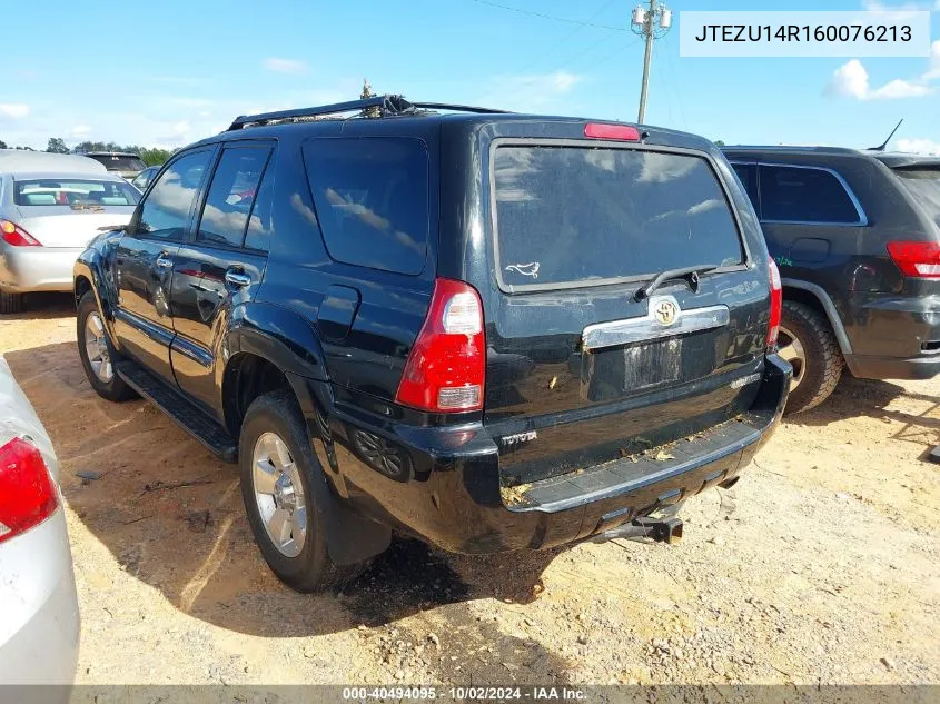 2006 Toyota 4Runner Sr5 V6 VIN: JTEZU14R160076213 Lot: 40494095