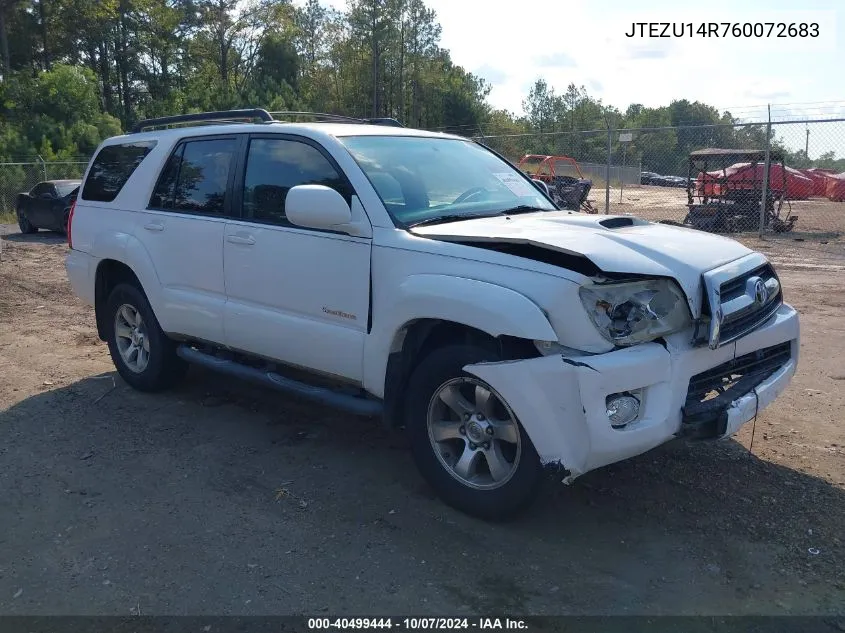 2006 Toyota 4Runner Sr5 Sport V6 VIN: JTEZU14R760072683 Lot: 40499444