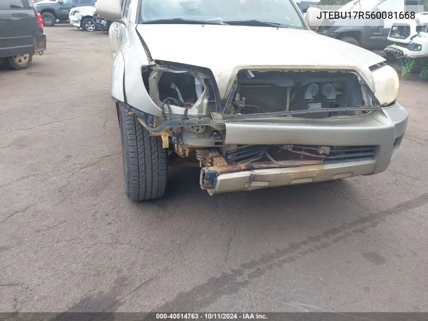 JTEBU17R560081668 2006 Toyota 4Runner Limited V6