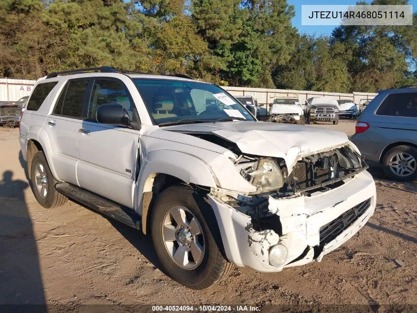 2006 Toyota 4Runner Sr5 V6 VIN: JTEZU14R468051114 Lot: 40524094