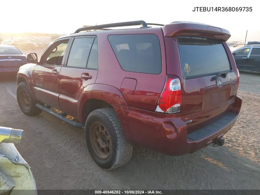 2006 Toyota 4Runner Sr5/Sport VIN: JTEBU14R368069735 Lot: 40546282